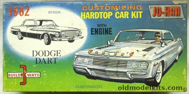 Jo-Han 1/25 1962 Dodge Dart 2 Door Hardtop Customizing Kit - Stock / Customized / Drag or Track, 4562-E149 plastic model kit